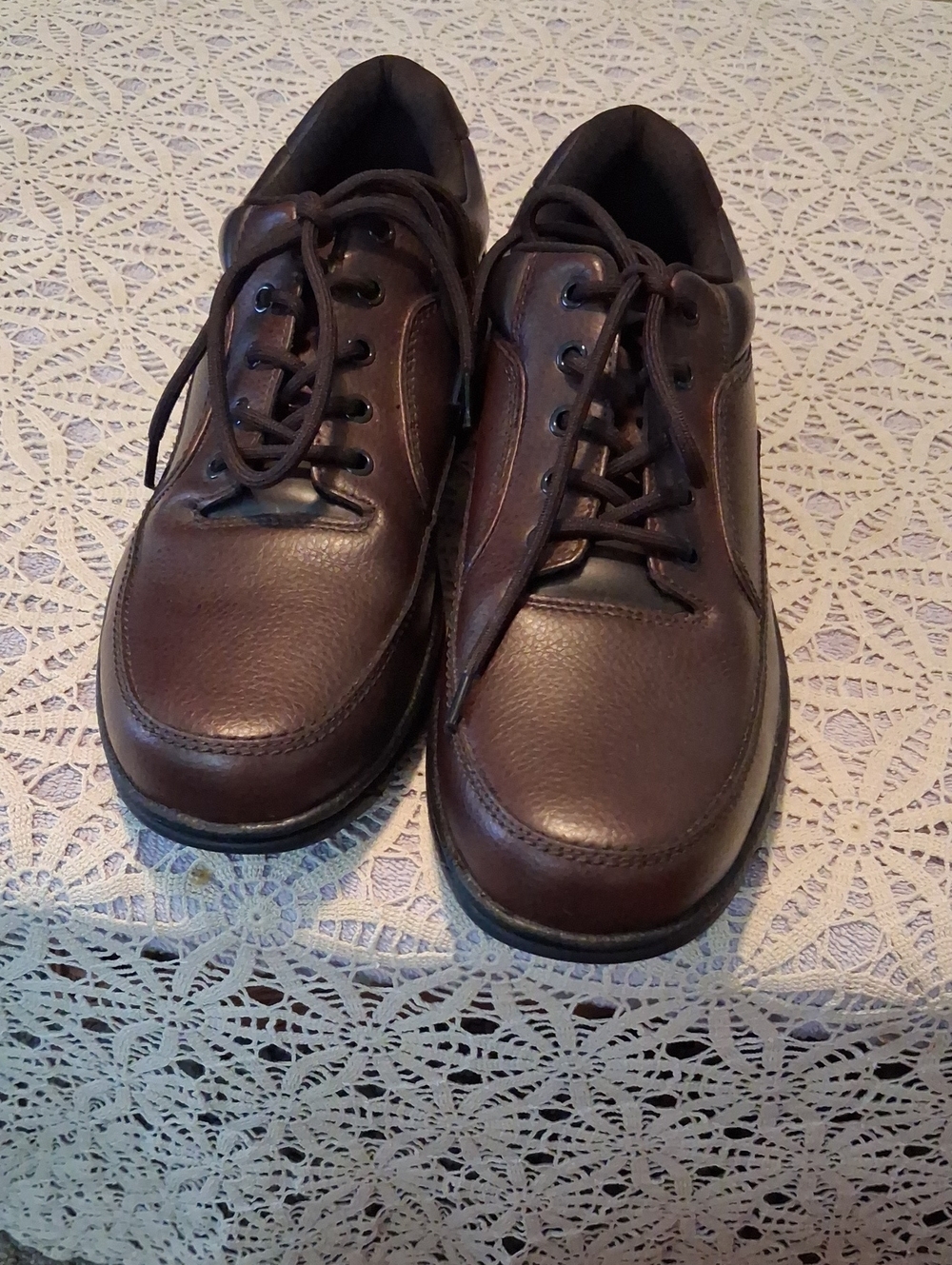 Rockport Brown Leather Lace-Up Casual Oxfords